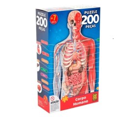 Quebra-Cabeça 200 Peças Corpo Humano